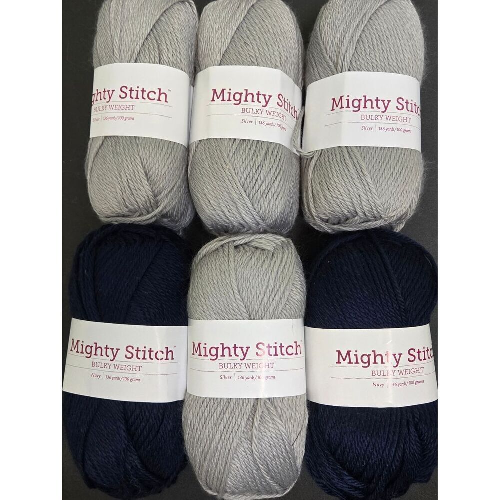 KNIT PICKS MIGHTY STITCH YARN 6 SKEINS